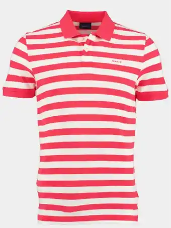 Bos Men Shop Gant polo korte mouw roze multi stripe ss pique 2062018/635 aanbieding