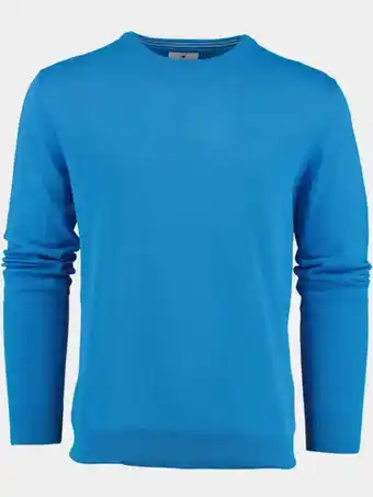 Bos Men Shop Bos bright blue pullover blauw rince r-neck pullover flatkni 23105ri02bo/245 river blue aanbieding