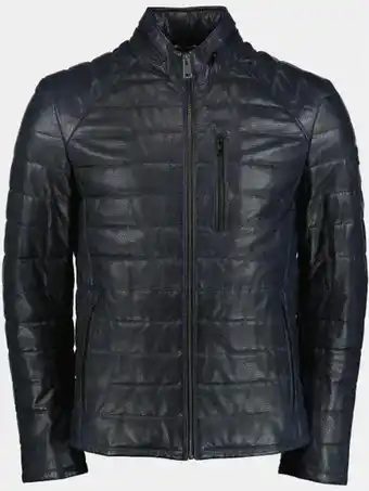 Bos Men Shop Donders 1860 lederen jack blauw leather jacket 52290/780 aanbieding