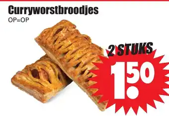 Dirk Curryworstbroodjes 2st aanbieding