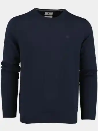 Bos Men Shop Bos bright blue pullover blauw rince r-neck pullover flatkni 23105ri02bo/290 navy aanbieding