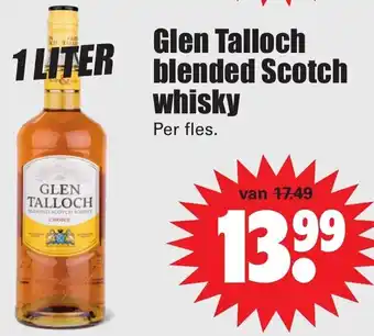 Dirk Glen Talloch Blended Scotch whisky 1L aanbieding