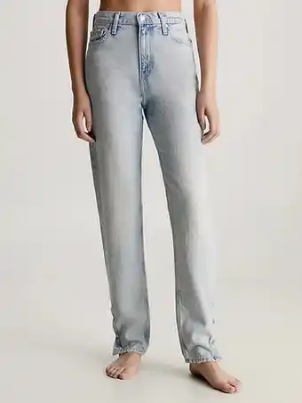 Calvin Klein Calvin klein mom jeans met knoopzoom aanbieding