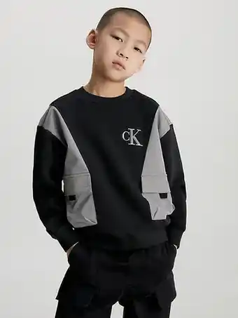 Calvin Klein Calvin klein relaxed sweatshirt met colourblock aanbieding