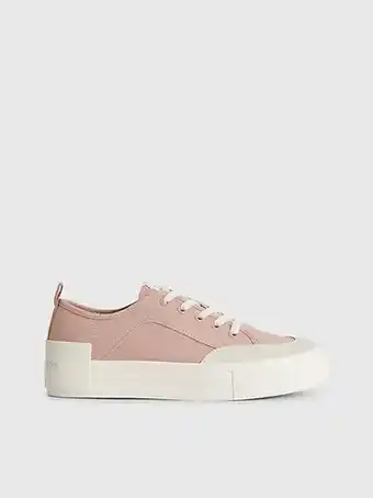 Calvin Klein Calvin klein plateausneakers van gerecycled canvas aanbieding