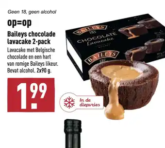 ALDI Baileys chocolade lavacake 2-pack aanbieding