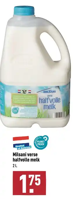ALDI Milsani verse halfvolle melk aanbieding