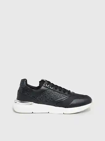 Calvin Klein Calvin klein leren sneakers met logo aanbieding