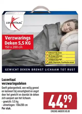 ALDI Lucovitaal verzwaringsdeken aanbieding