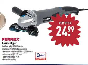 ALDI FERREX Haakse slijper aanbieding