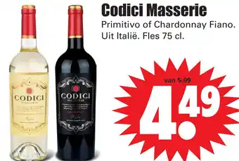 Dirk Codici Masserie aanbieding