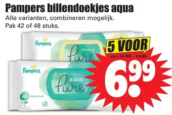 Dirk Pampers billendoekjes aqua aanbieding