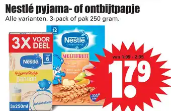 Dirk Nestlé pyjama- of ontbijtpapje aanbieding