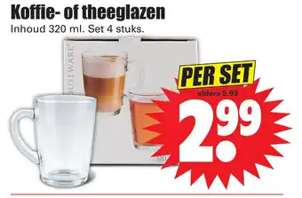 Dirk Koffie- of theeglazen aanbieding