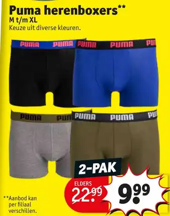 Kruidvat Puma herenboxers aanbieding