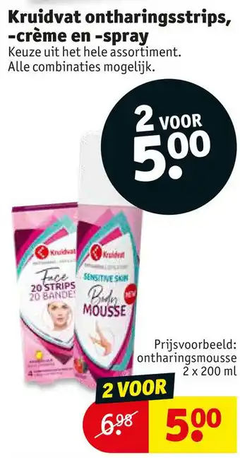 Kruidvat Kruidvat ontharingsstrips, -crème en -spray aanbieding