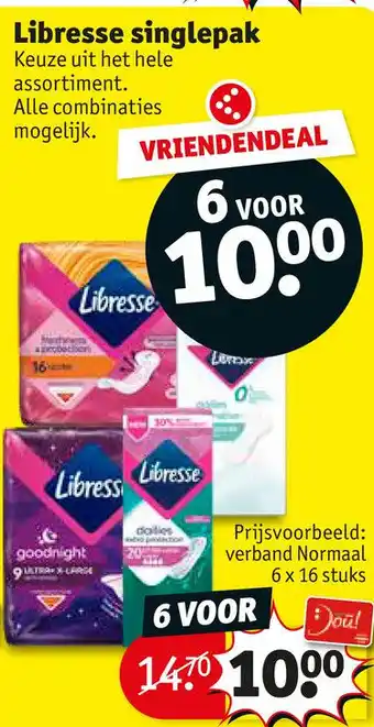 Kruidvat Libresse singlepak aanbieding