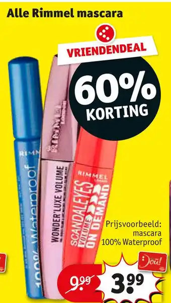 Kruidvat Alle Rimmel mascara aanbieding