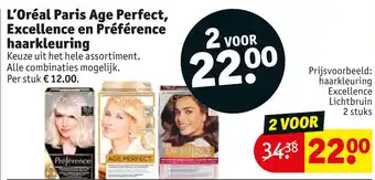 Kruidvat L'Oréal Paris Age Perfect, Excellence en Préférence haarkleuring aanbieding