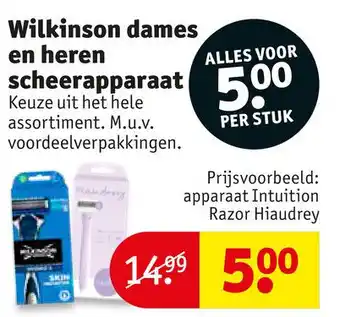 Kruidvat Wilkinson dames en heren scheerapparaat aanbieding