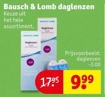 Kruidvat Bausch & Lomb daglenzen aanbieding