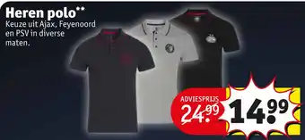 Kruidvat Heren polo** aanbieding