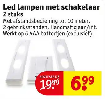 Kruidvat Led lampen met schakelaar aanbieding