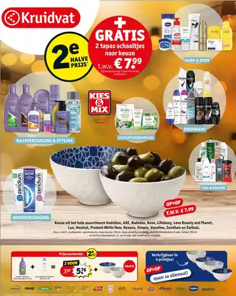 Kruidvat Keuze uit het hele assortiment Andrélon, AXE, Badedas, Dove, Lifebuoy, Love Beauty and Planet, Lux, Neutral, Prodent White No aanbieding