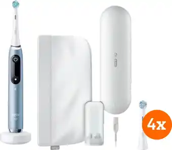 Coolblue Oral-b io 9n marineblauw + io ultimate clean opzetborstels (4 stuks) aanbieding