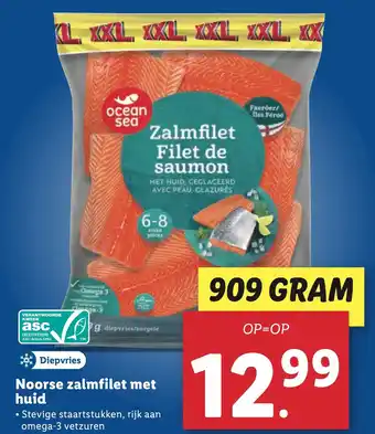 Lidl Noorse zalmfilet met huid aanbieding