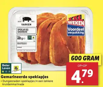 Lidl Gemarineerde speklapjes aanbieding