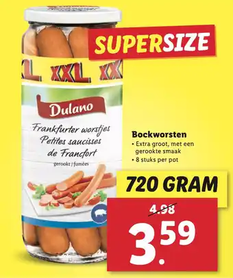 Lidl Bockworsten aanbieding