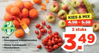 PLUS Snoepgoed snoeptomaten, Elstar handappels of Mandarijnen aanbieding