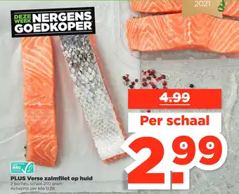 PLUS PLUS Verse zalmfilet op huid aanbieding