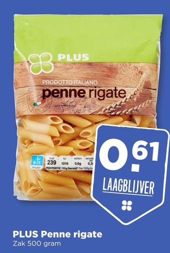 PLUS PLUS Penne rigate aanbieding