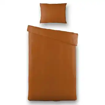 Dekbed-Discounter Luna bedding dekbedovertrek luna uni - eenpersoons (140x220 cm) - bruin microvezel - dessin: effen aanbieding