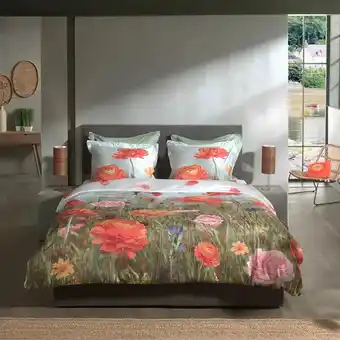 Dekbed-Discounter Heckett lane dekbedovertrek sonja dekbedovertrek - lits-jumeaux xl (260x200 cm) - meerkleurig katoen-satijn - dessin: bloemen aanbieding