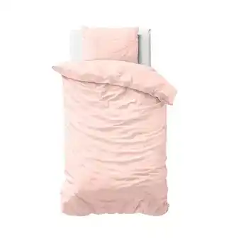 Dekbed-Discounter Primaviera deluxe dekbedovertrek uni satijn - eenpersoons (140x200 cm) - roze katoen-satijn - dessin: effen aanbieding