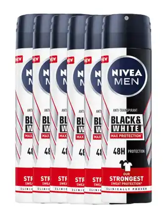 De Online Drogist Nivea men black & white max protection anti-transpirant spray voordeel aanbieding