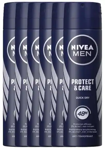 De Online Drogist Nivea men protect & care deodorant spray voordeelverpakking aanbieding