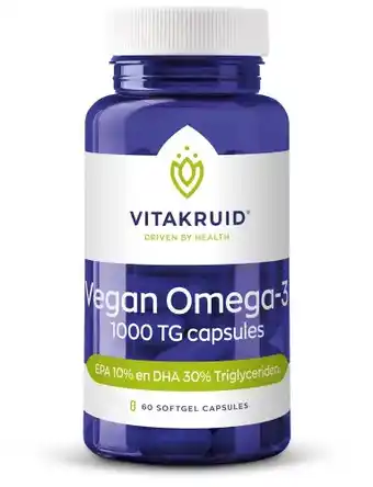 De Online Drogist Vitakruid vegan omega-3 1000 tg capsules aanbieding