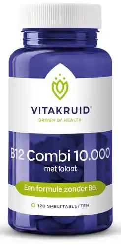 De Online Drogist Vitakruid b12 combi 10.000 met folaat smelttabletten aanbieding