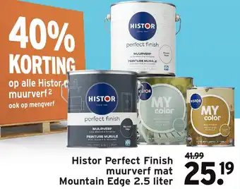 GAMMA Histor Perfect Finish muurverf mat Mountain Edge 2.5L aanbieding