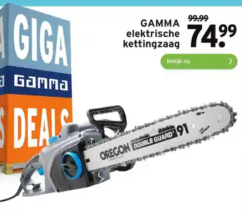 GAMMA Gamma Elektrische kettinzaag aanbieding