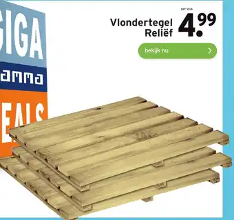 GAMMA Vlondertegel Relief aanbieding