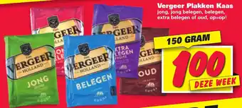 Nettorama Vergeer plakken kaas 150g aanbieding