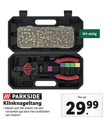 Lidl PARKSIDE Klinknageltang aanbieding