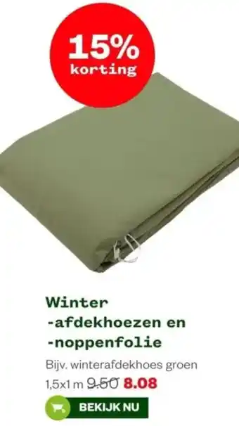 Welkoop Winter -afdekhoezen en -noppenfolie aanbieding