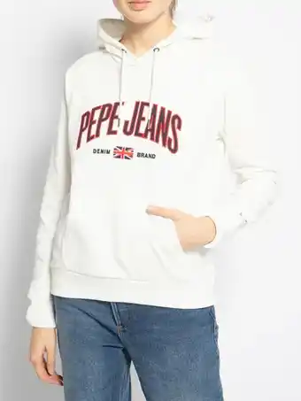 Dress For Less Pepe jeans hoodie in wit voor dames aanbieding