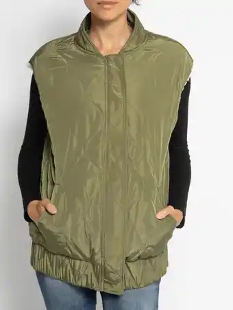 Dress For Less Oui omkeerbare bodywarmer in groen voor dames aanbieding